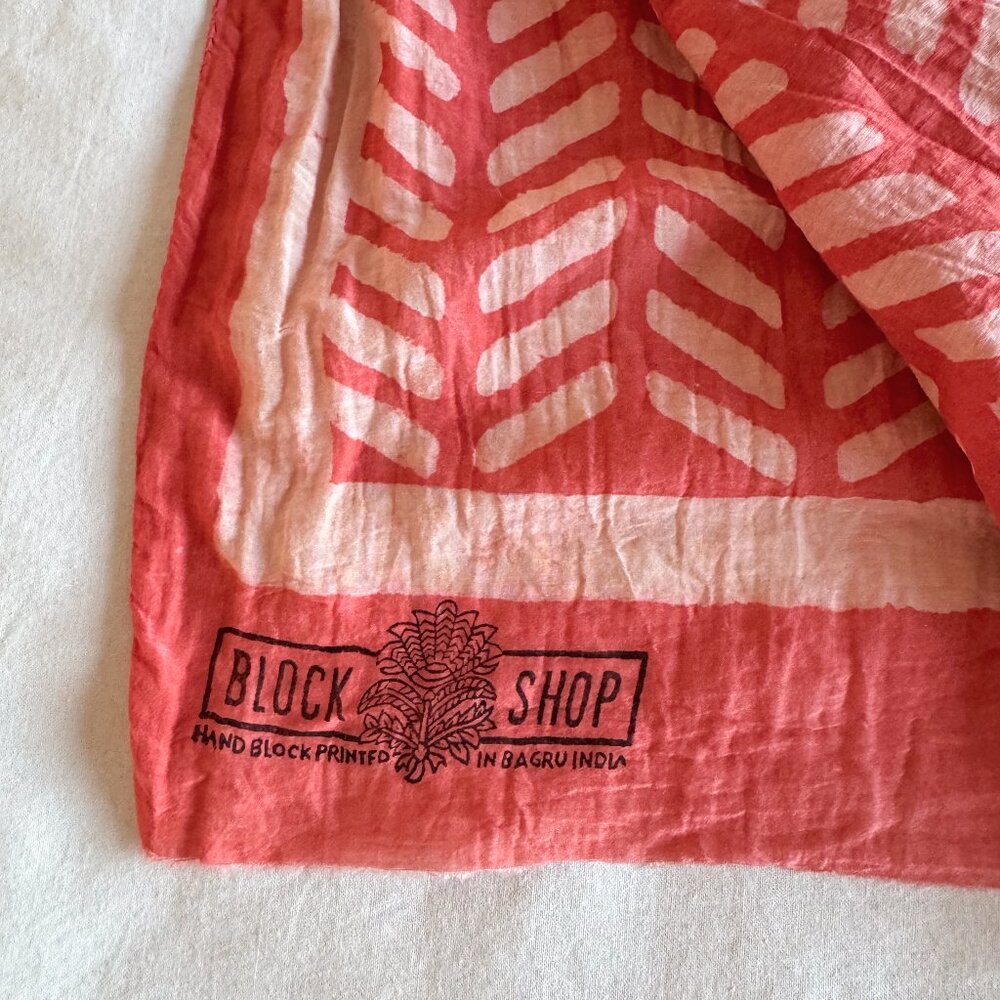 Block Shop Textiles Herringbone Patterned Scarf - image 7